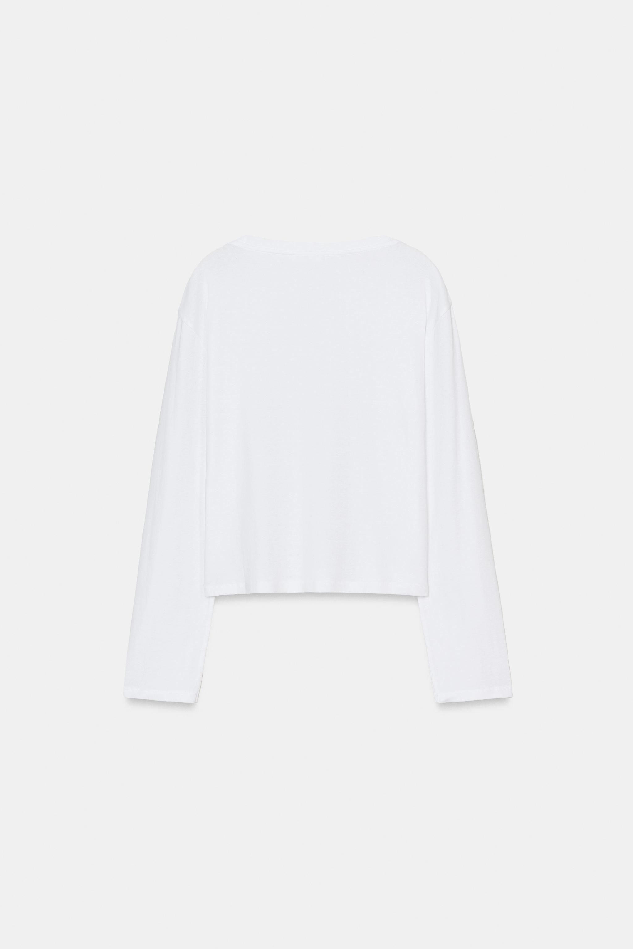 T-SHIRT COL BATEAU MANCHES LONGUES